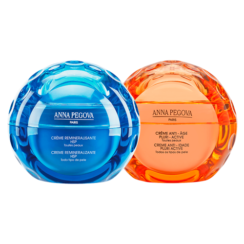 Creme Anti-idade Pluri Active e Creme Remineralisante HSP e Prébiótico Anna Pegova Creme Anti-idade Pluri Active e Creme Remineralisante HSP e Prébiótico Anna Pegova